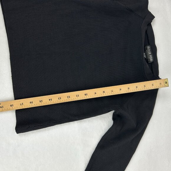 Oliver Perry Women's Knitwear Silk Blend Long Sleeve Shirt Black Size Medium p - Picture 6 of 10